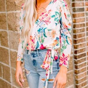 WILLOW AND ROOT puff sleeve top